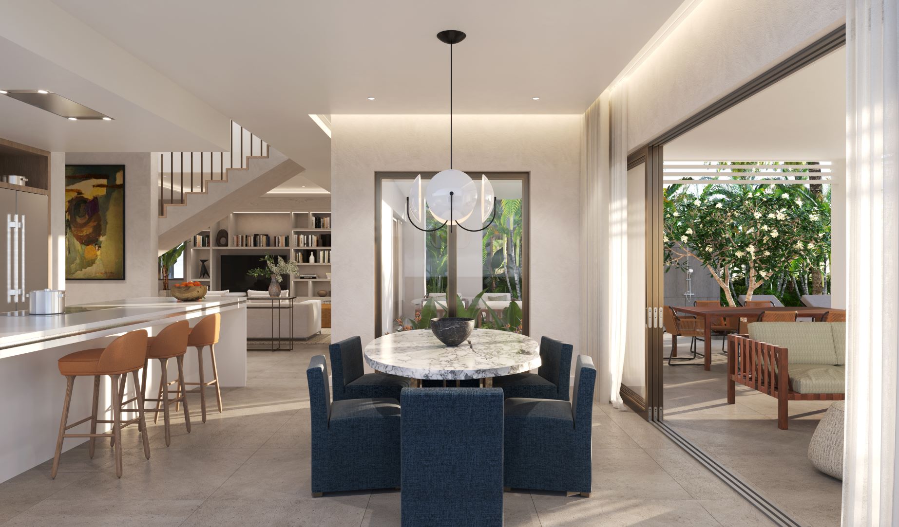Mauritius Villa. Light, open spaces invite an easy, relaxed atmosphere. The setting lends itself to the design of these expansive three-and four-bedroom Sanctuary Villas, gently enclosed by their natural surroundings.